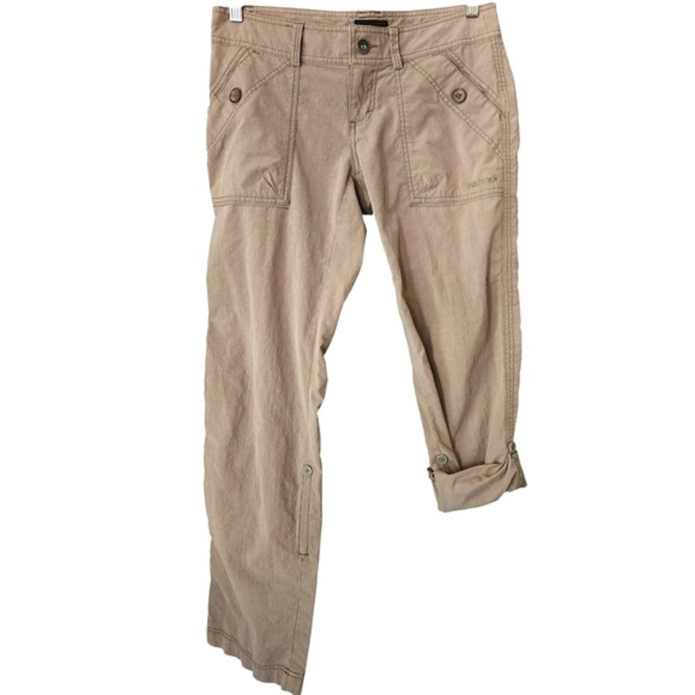 MARMOT Women's Roll‎ Up Cuff Hiking Pants Convertible Khaki Nylon Size 6